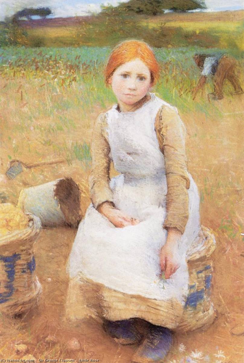 Wikioo.org - The Encyclopedia of Fine Arts - Painting, Artwork by George Clausen - Little Rose