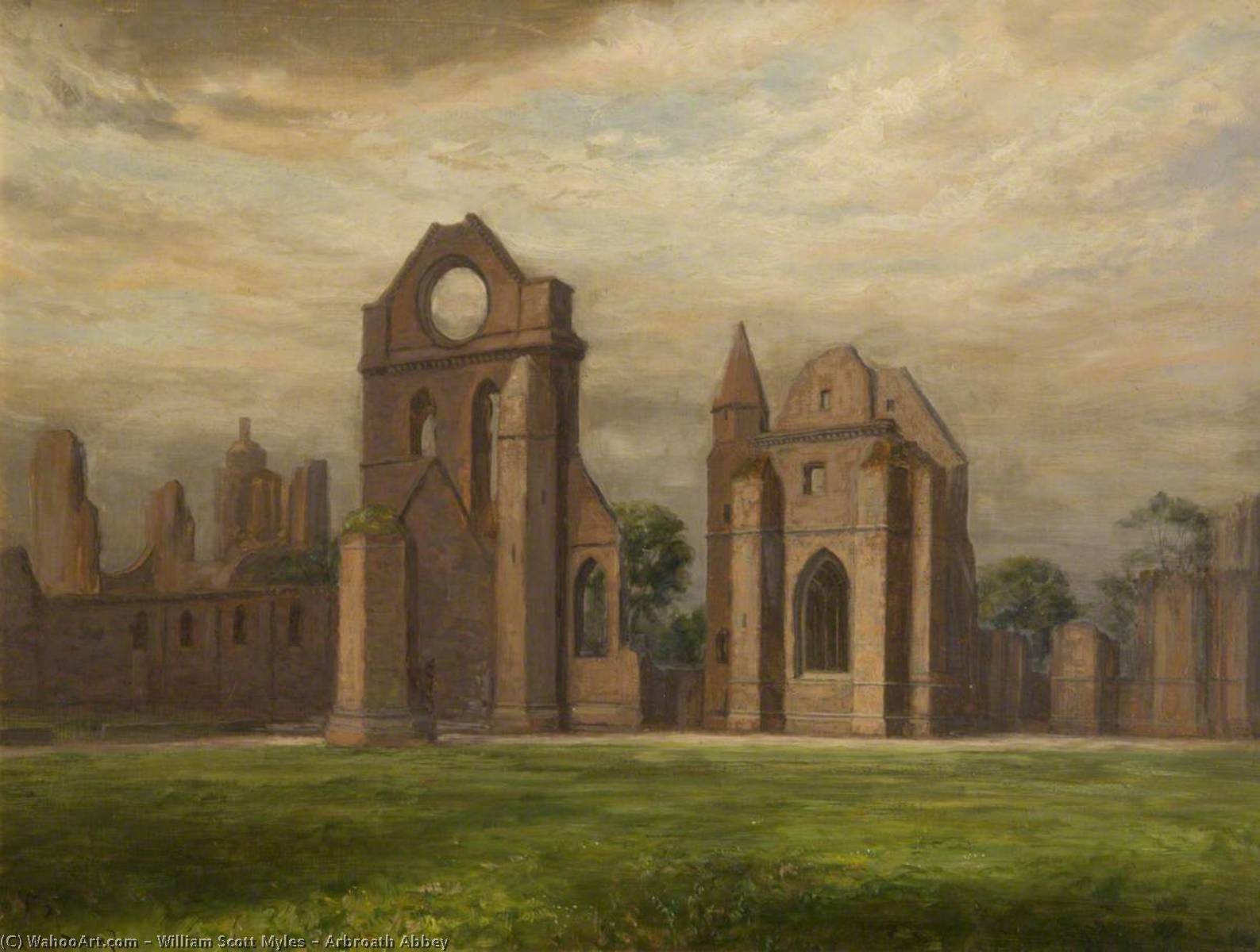 Wikioo.org - The Encyclopedia of Fine Arts - Painting, Artwork by William Scott Myles - Arbroath Abbey