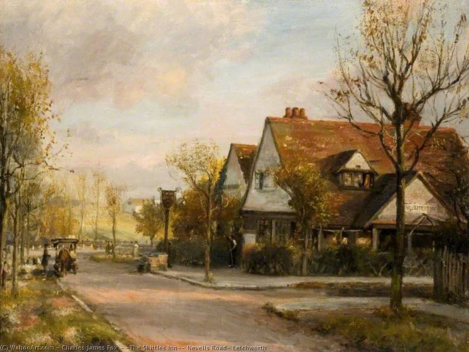 Wikioo.org - The Encyclopedia of Fine Arts - Painting, Artwork by Charles James Fox - 'The Skittles Inn', Nevells Road, Letchworth