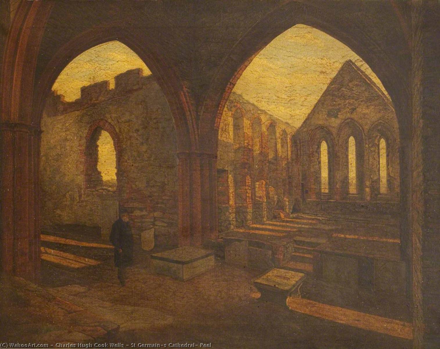 Wikioo.org - The Encyclopedia of Fine Arts - Painting, Artwork by Charles Hugh Cook Wells - St Germain's Cathedral, Peel