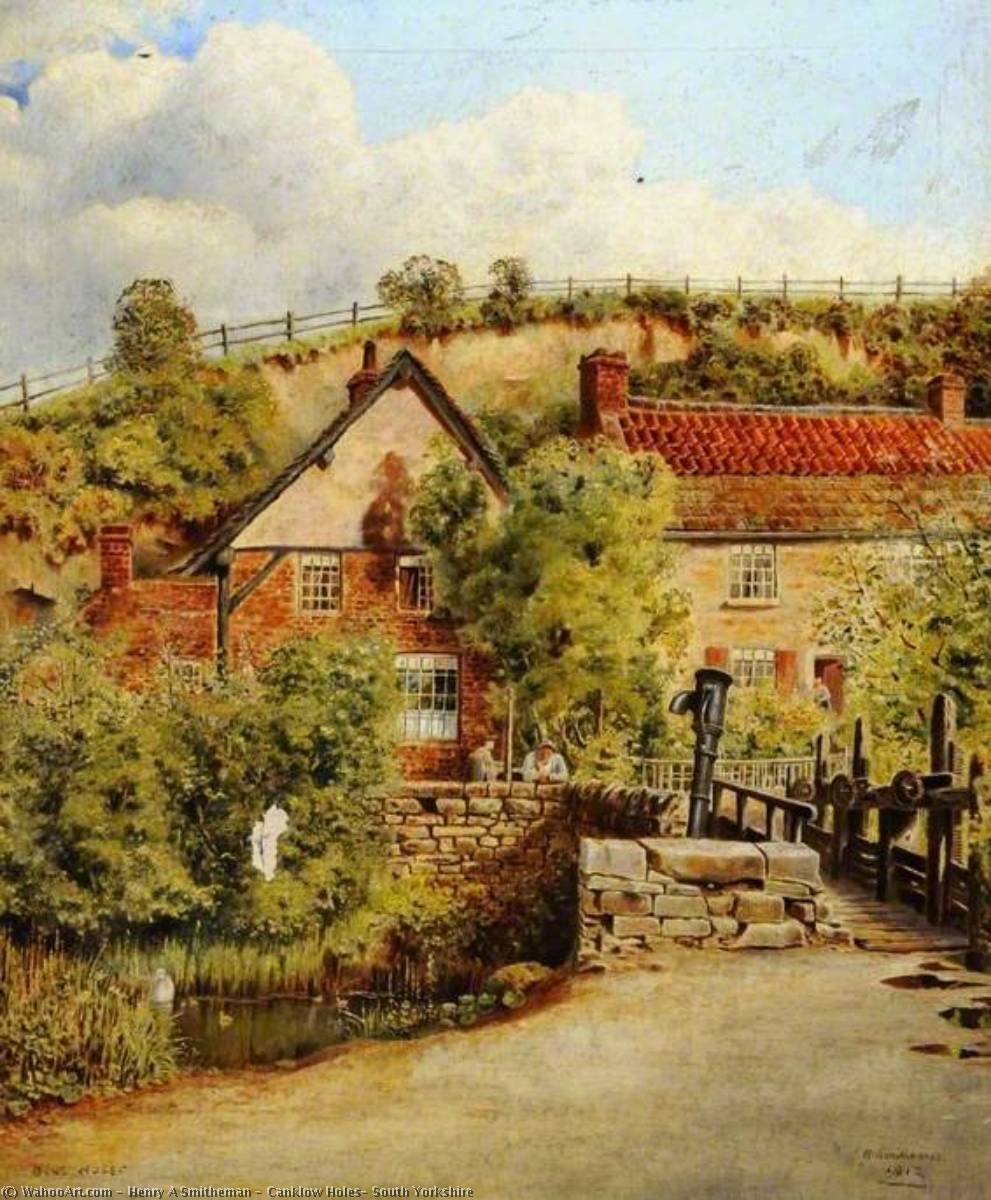 Wikioo.org - The Encyclopedia of Fine Arts - Painting, Artwork by Henry A Smitheman - Canklow Holes, South Yorkshire