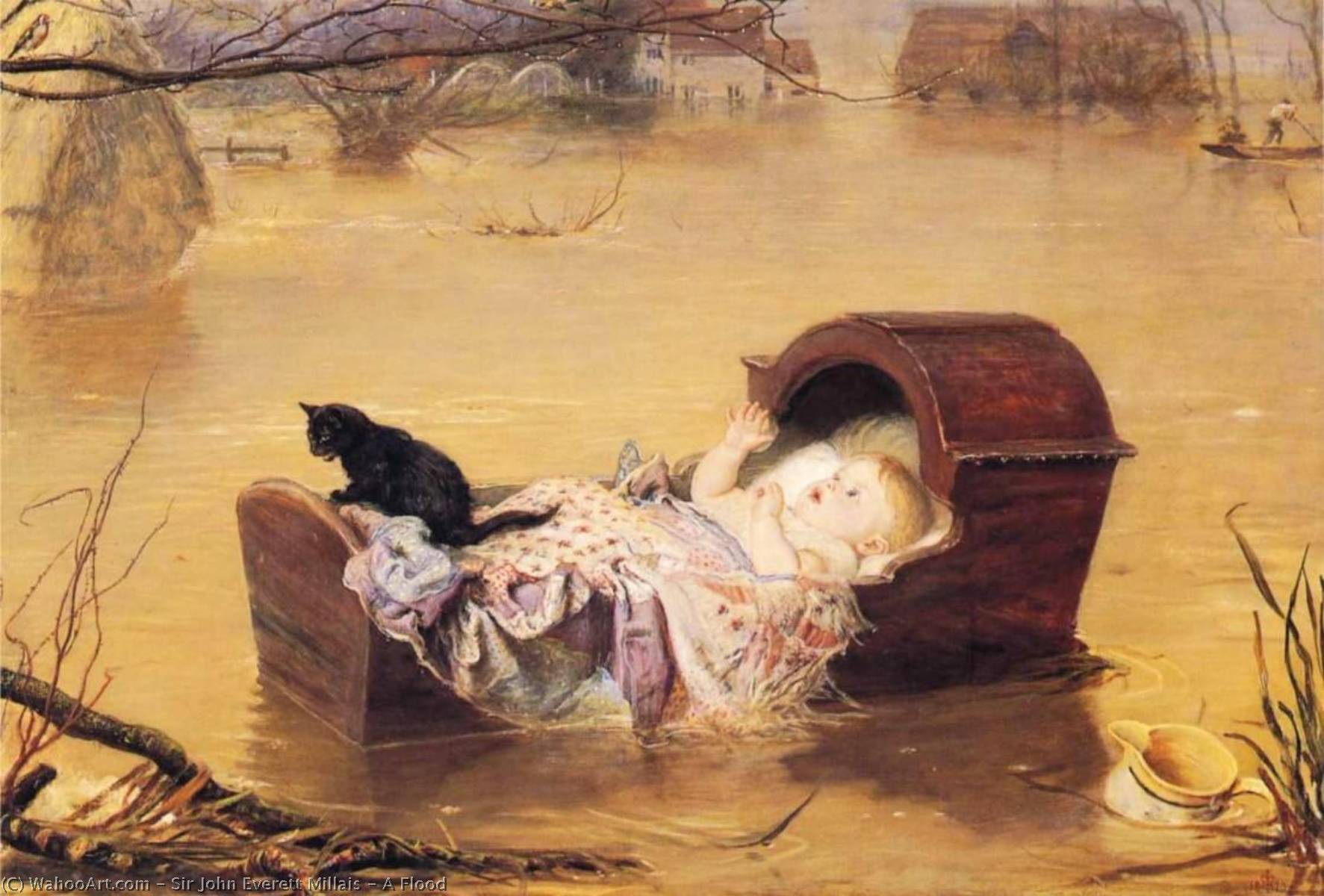Wikioo.org – La Enciclopedia de las Bellas Artes - Pintura, Obras de arte de John Everett Millais - Un inundación