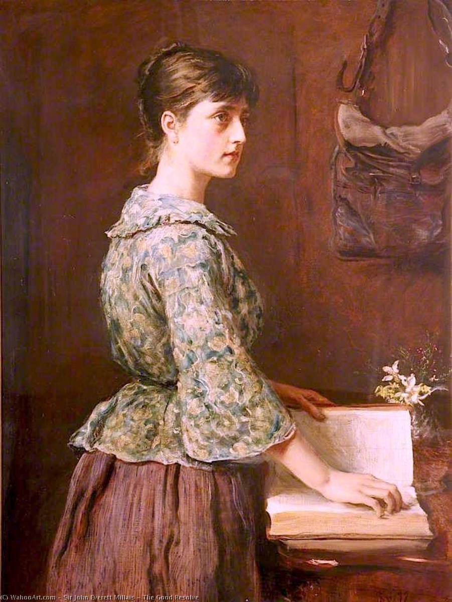 Wikioo.org - The Encyclopedia of Fine Arts - Painting, Artwork by John Everett Millais - The Good Resolve