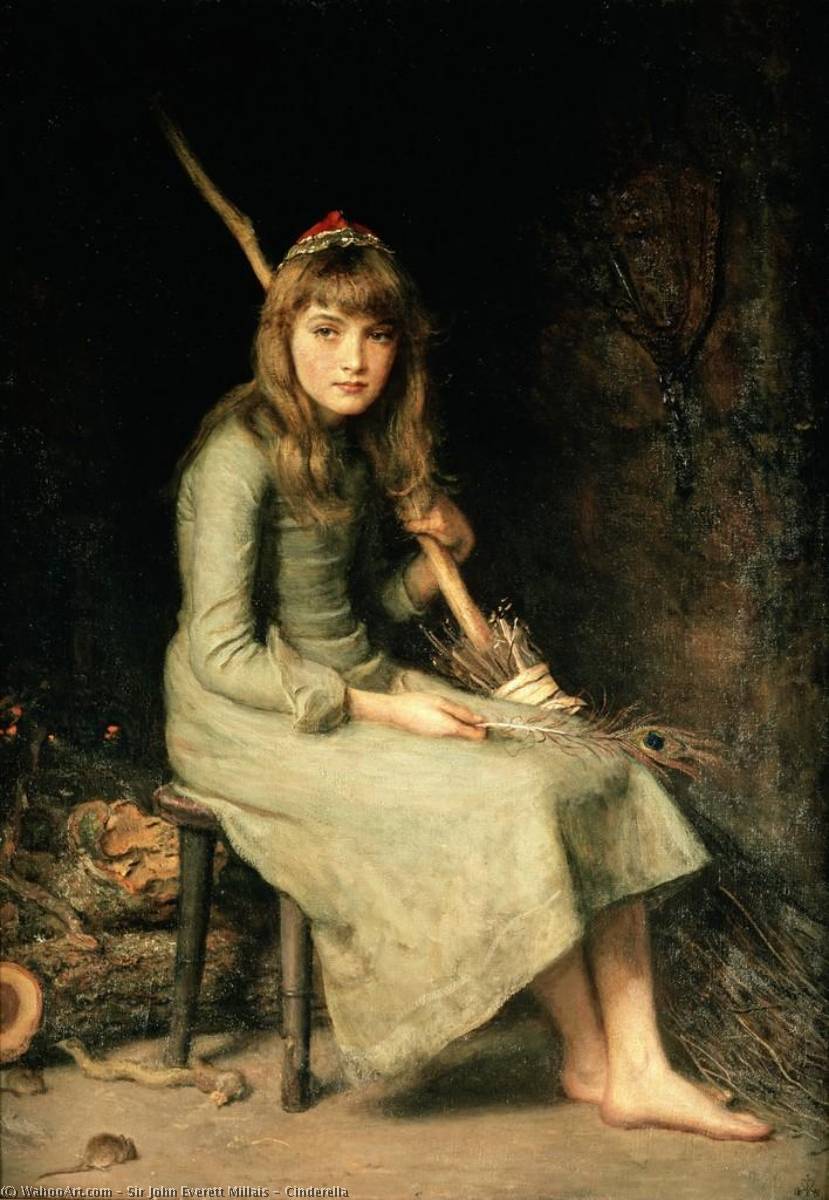 Wikioo.org - The Encyclopedia of Fine Arts - Painting, Artwork by John Everett Millais - Cinderella