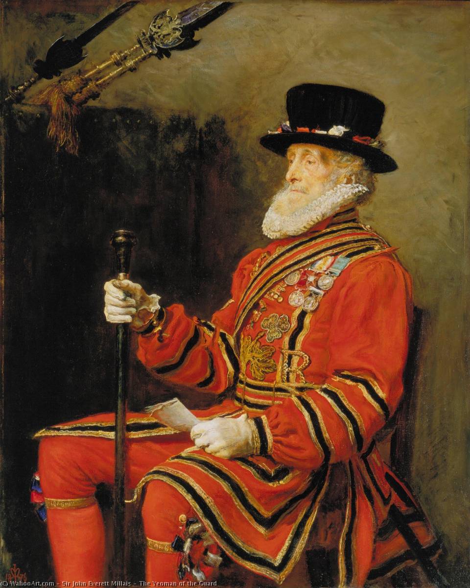 Wikioo.org - The Encyclopedia of Fine Arts - Painting, Artwork by John Everett Millais - The Yeoman of the Guard