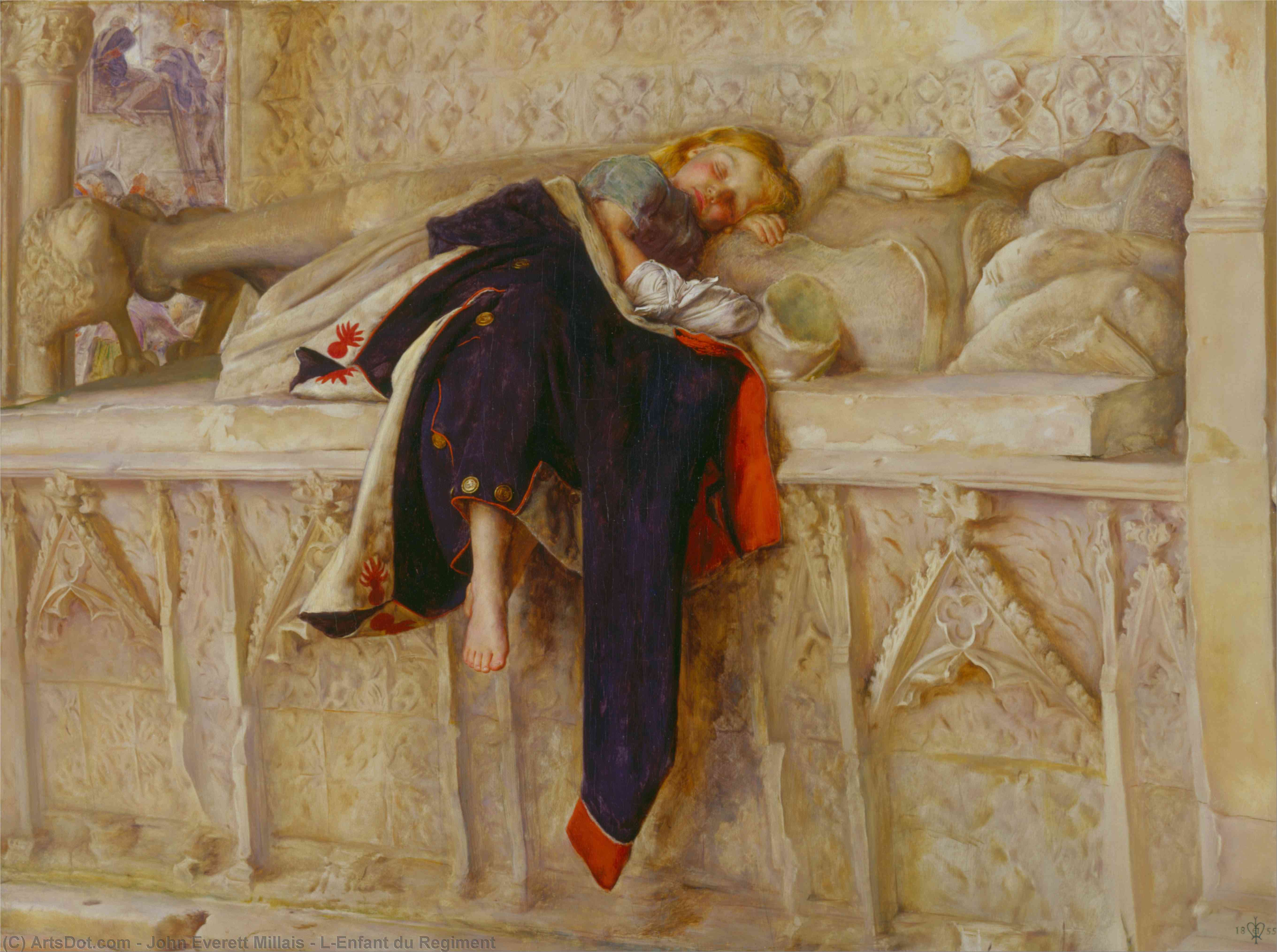 WikiOO.org - Güzel Sanatlar Ansiklopedisi - Resim, Resimler John Everett Millais - L'Enfant du Regiment