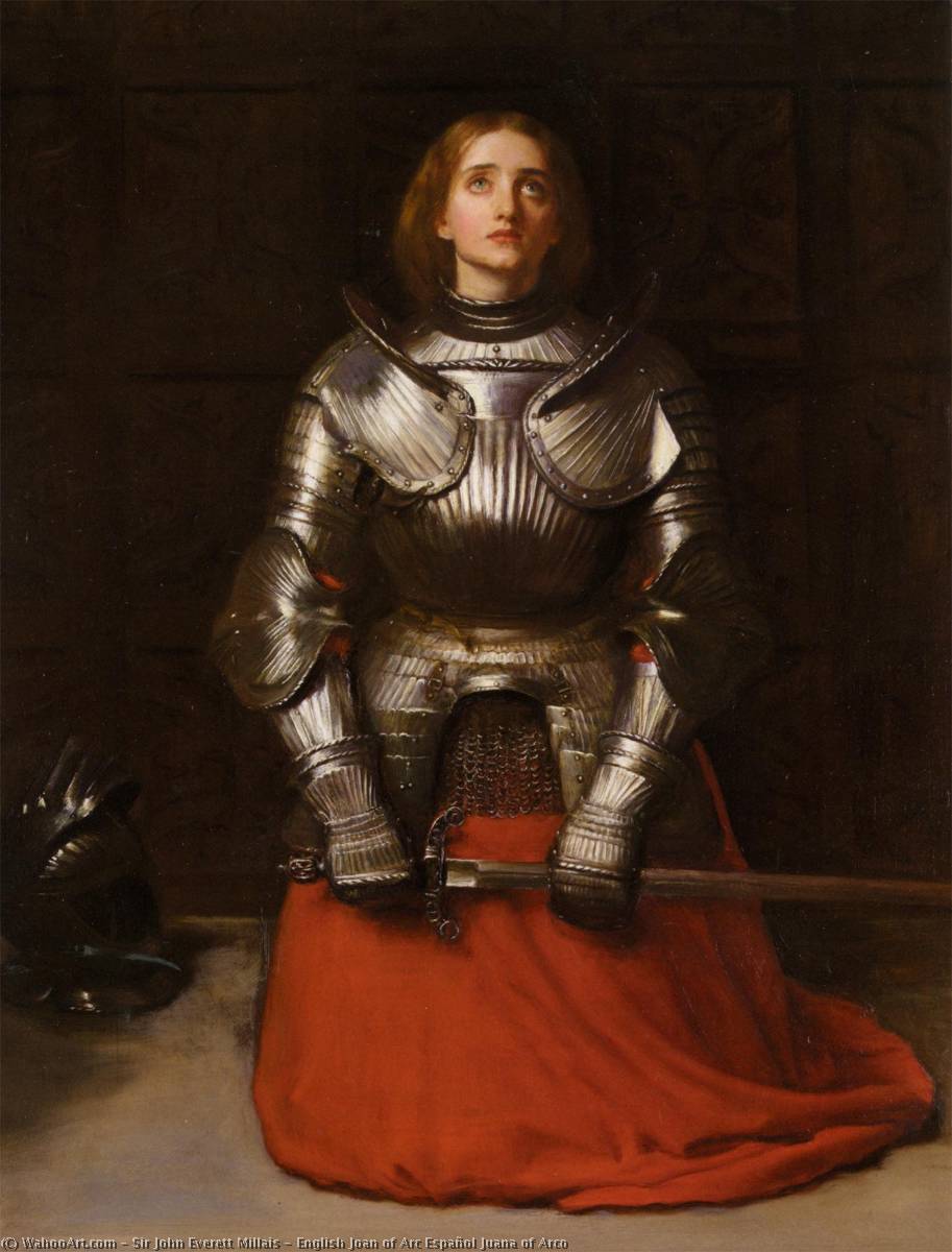 Wikioo.org - The Encyclopedia of Fine Arts - Painting, Artwork by John Everett Millais - English Joan of Arc Español Juana of Arco