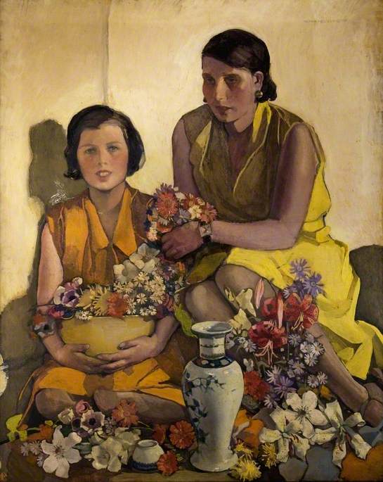 Wikioo.org - The Encyclopedia of Fine Arts - Painting, Artwork by Norah Neilson Gray - Salopian Cup and Chinese Vase
