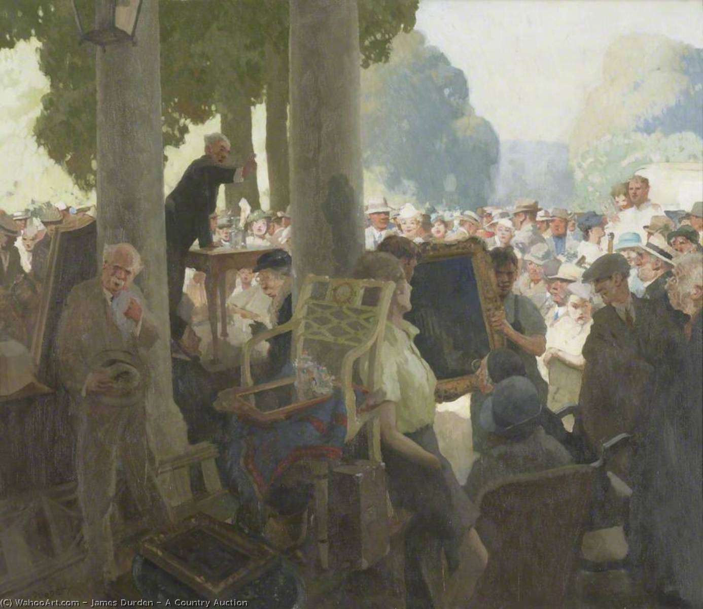 Wikioo.org - The Encyclopedia of Fine Arts - Painting, Artwork by James Durden - A Country Auction