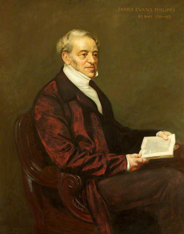 Wikioo.org - The Encyclopedia of Fine Arts - Painting, Artwork by Caroline Hall - The Reverend Sir James Evans Philipps (1793– 1873), 11th Bt (after a portrait by an unknown artist)