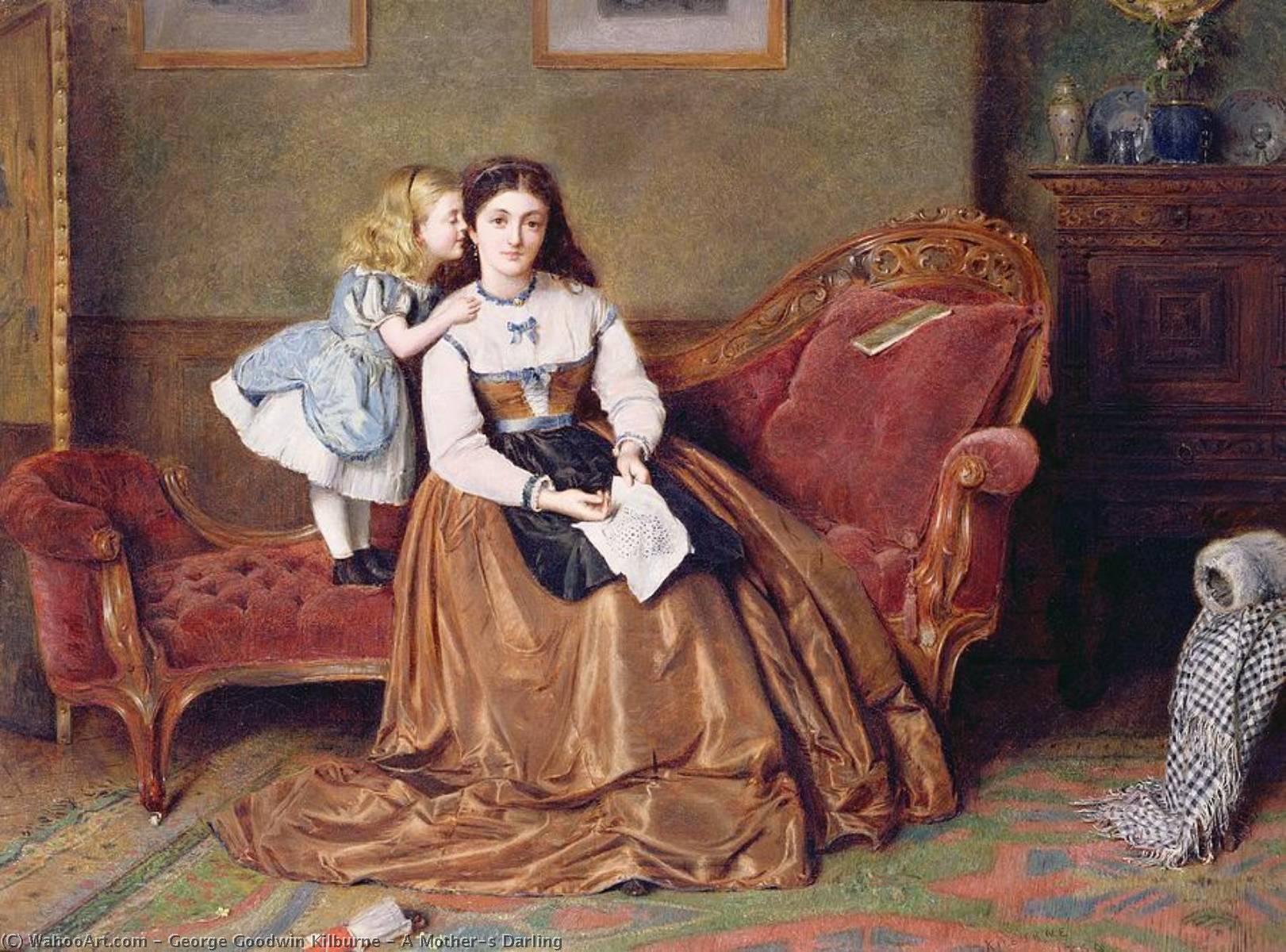 WikiOO.org - Encyclopedia of Fine Arts - Maleri, Artwork George Goodwin Kilburne - A Mother's Darling