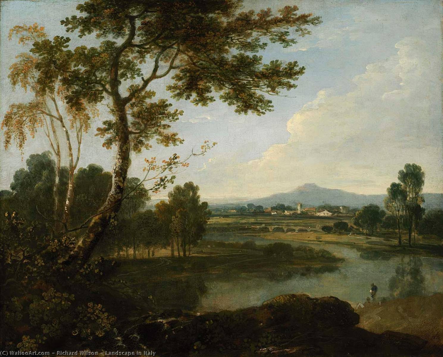 WikiOO.org - Encyclopedia of Fine Arts - Maalaus, taideteos Richard Wilson - Landscape in Italy