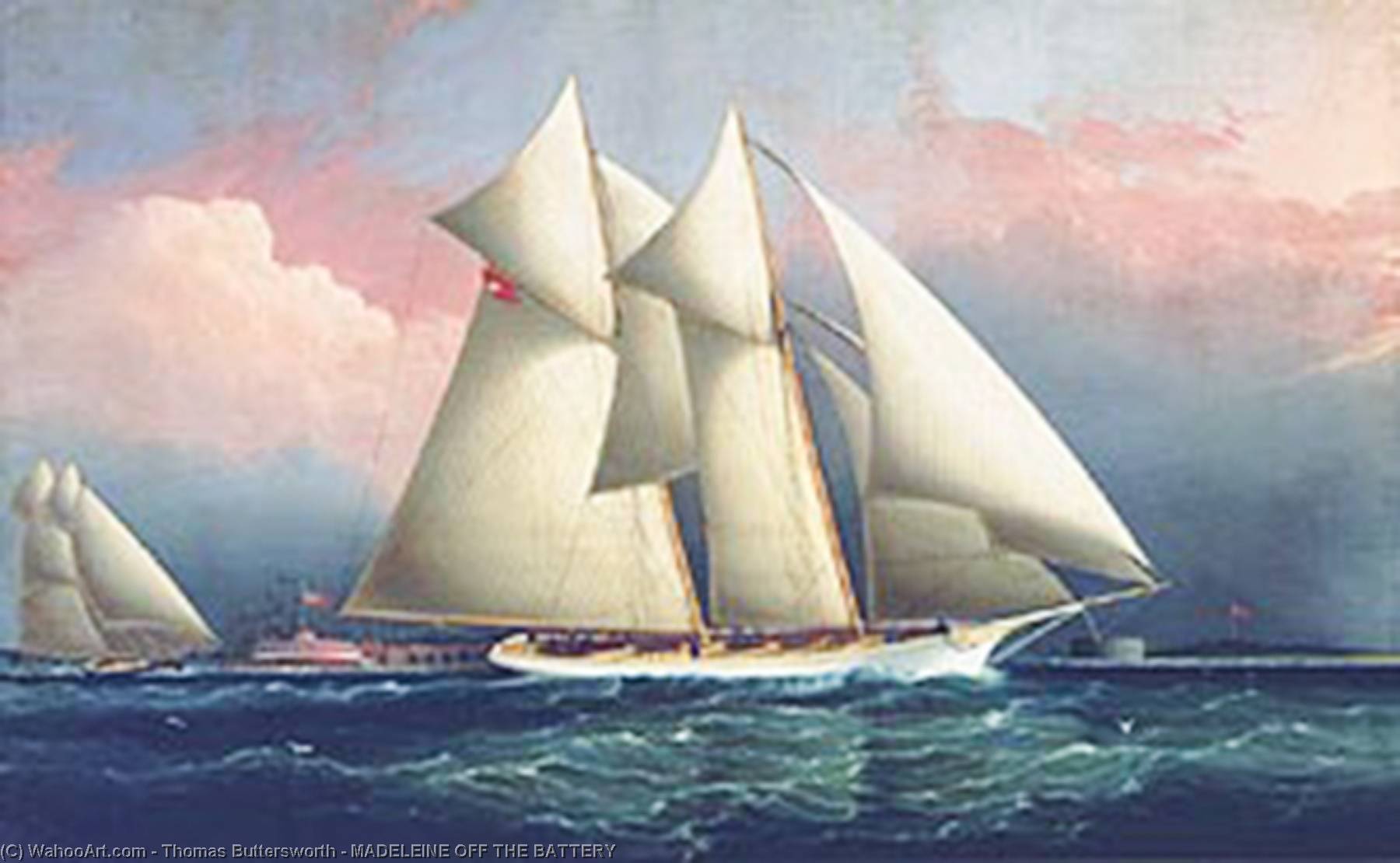 WikiOO.org - Encyclopedia of Fine Arts - Lukisan, Artwork Thomas Buttersworth - MADELEINE OFF THE BATTERY