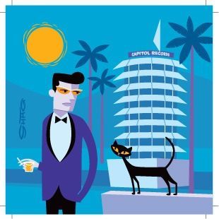Wikioo.org - The Encyclopedia of Fine Arts - Painting, Artwork by Josh Agle (Shag) - Capitol records building
