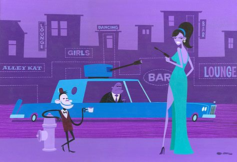 Wikioo.org - The Encyclopedia of Fine Arts - Painting, Artwork by Josh Agle (Shag) - The street sweep