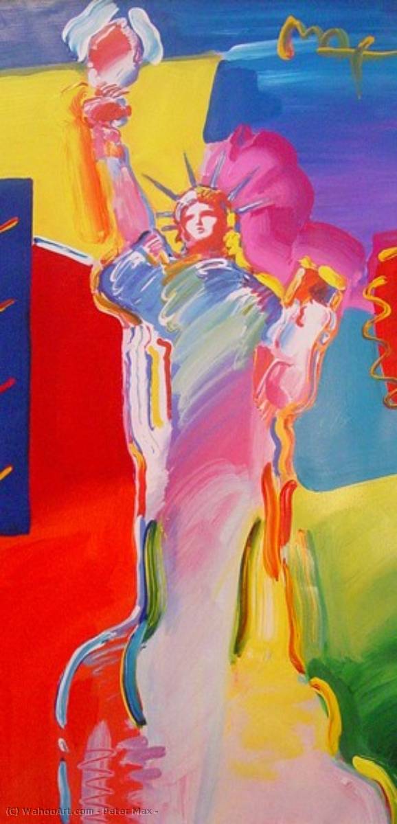 Wikioo.org - The Encyclopedia of Fine Arts - Painting, Artwork by Peter Max - Statue of Liberty