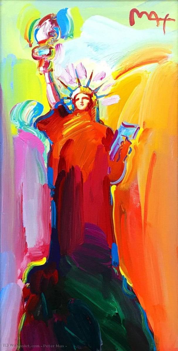 Wikioo.org - The Encyclopedia of Fine Arts - Painting, Artwork by Peter Max - Statue of Liberty