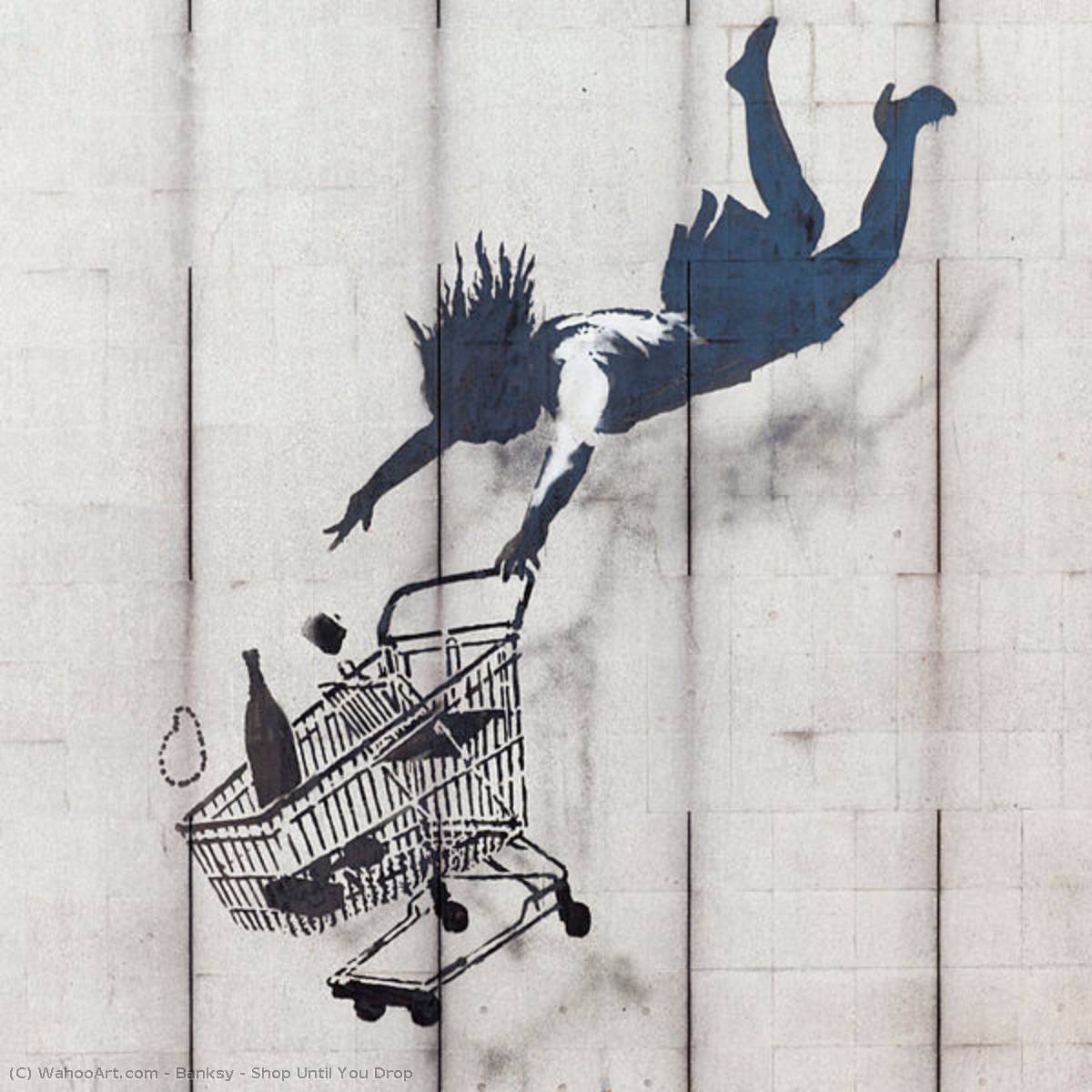 Wikioo.org - The Encyclopedia of Fine Arts - Painting, Artwork by Banksy - Shop Until You Drop