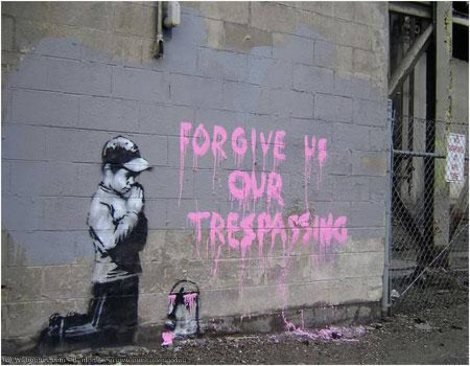 Wikioo.org - The Encyclopedia of Fine Arts - Painting, Artwork by Banksy - Forgive our trespassing