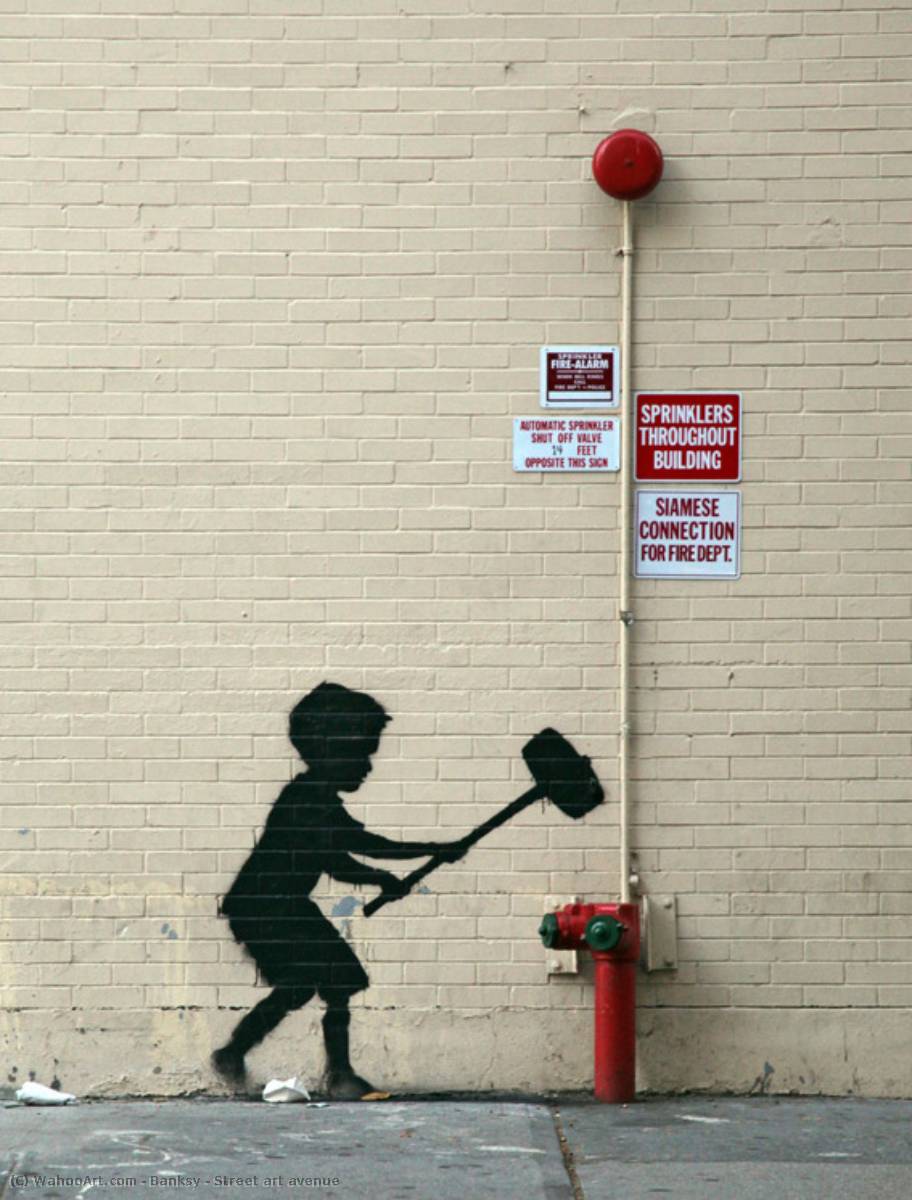 Wikioo.org - The Encyclopedia of Fine Arts - Painting, Artwork by Banksy - Street art avenue