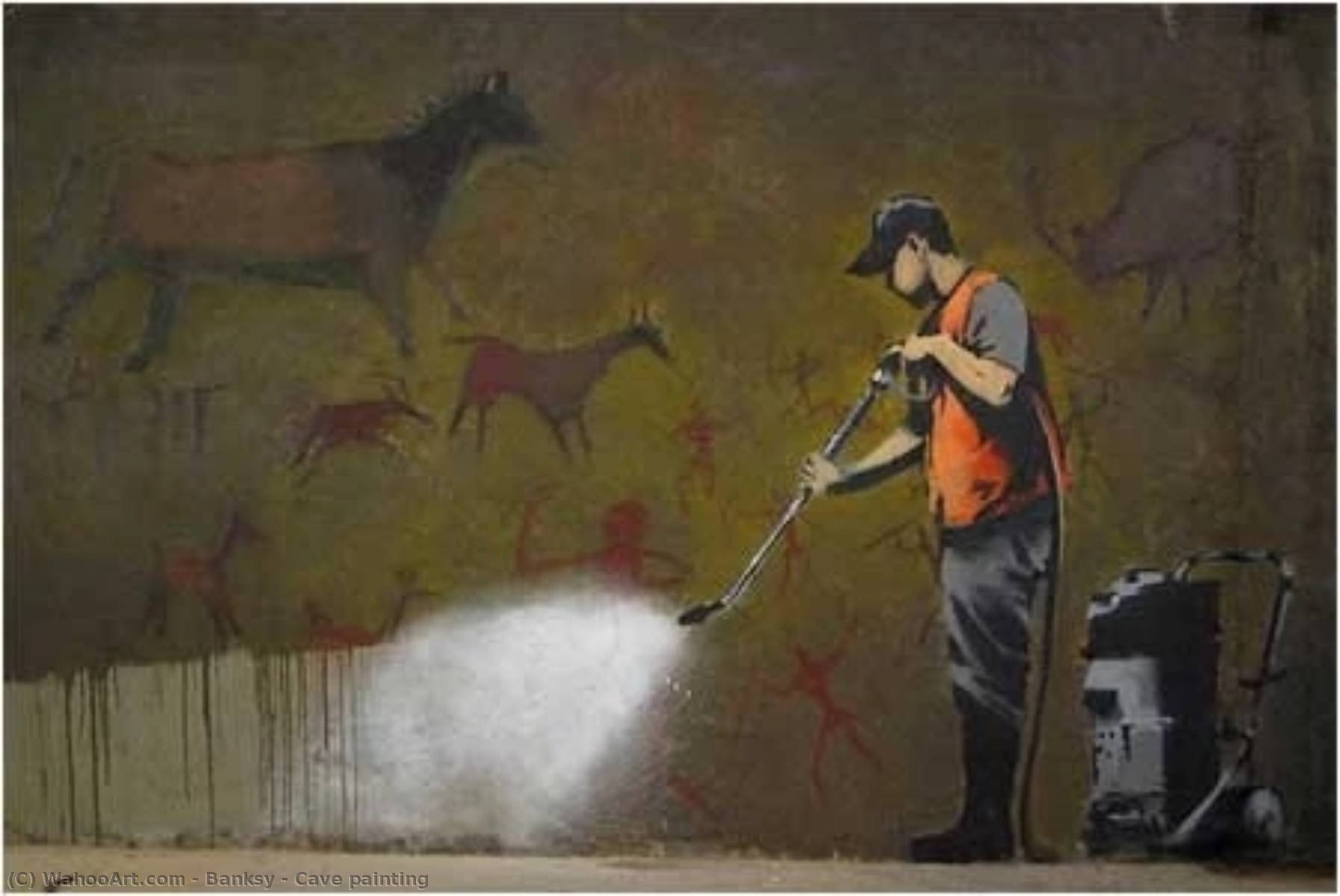 WikiOO.org - Encyclopedia of Fine Arts - Schilderen, Artwork Banksy - Cave painting