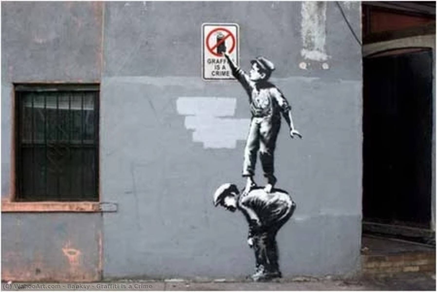 WikiOO.org - Encyclopedia of Fine Arts - Lukisan, Artwork Banksy - Graffiti is a Crime