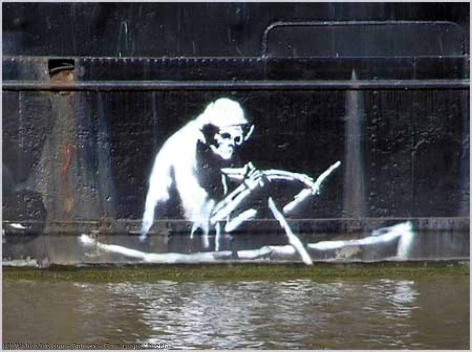 Wikioo.org - The Encyclopedia of Fine Arts - Painting, Artwork by Banksy - Grim reaper thekla