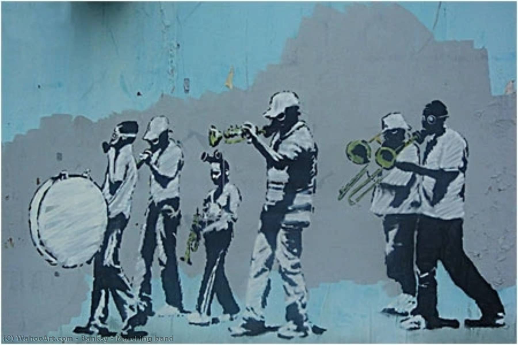 Wikioo.org - The Encyclopedia of Fine Arts - Painting, Artwork by Banksy - Marching band