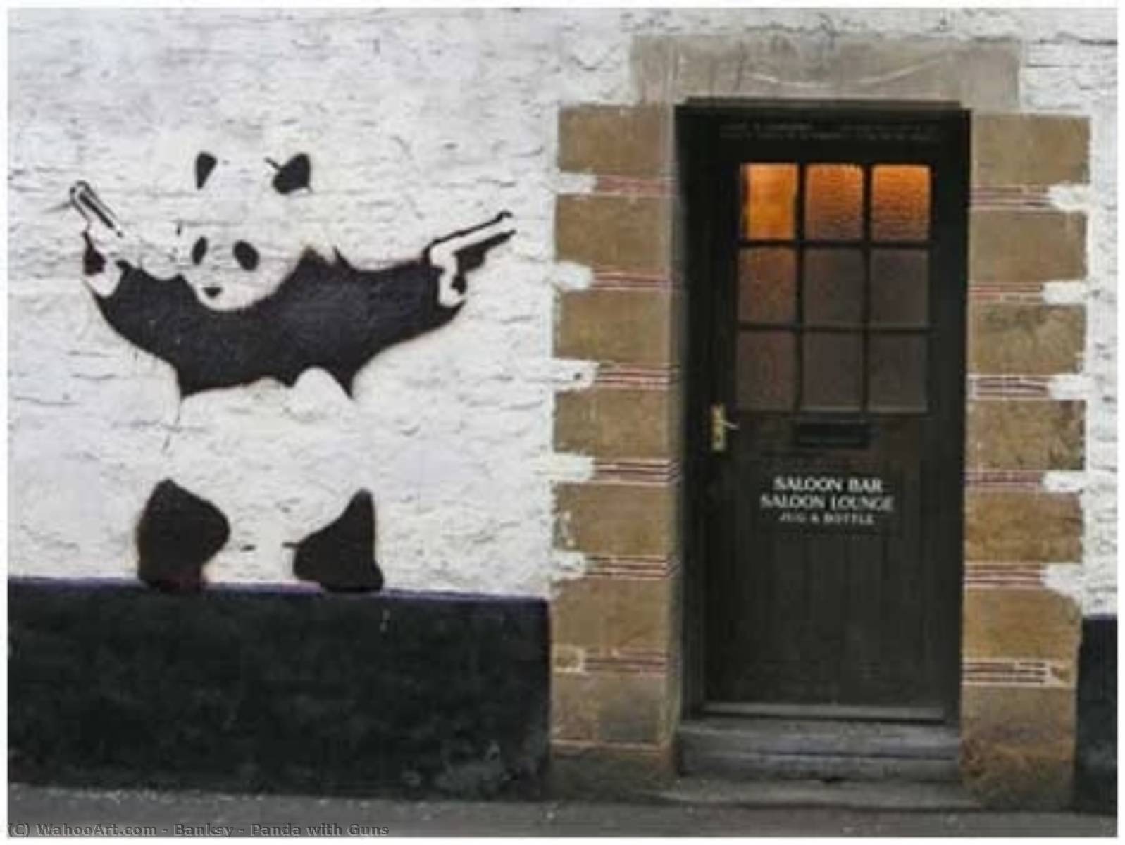 Wikioo.org - The Encyclopedia of Fine Arts - Painting, Artwork by Banksy - Panda with Guns