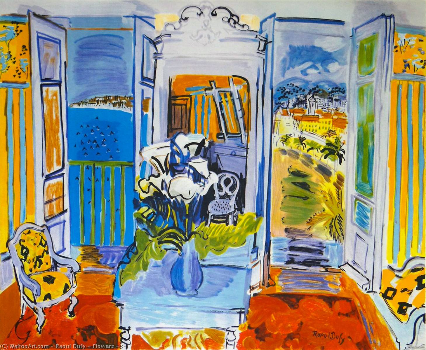 WikiOO.org - Энциклопедия изобразительного искусства - Живопись, Картины  Raoul Dufy - Цветы 3