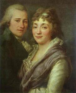 Ritratto di VI Mitrofanov e MA Mitrofanova