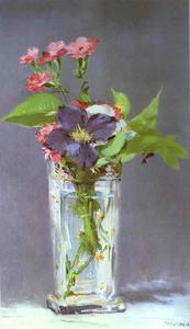 Clematis in a Crystal Vase
