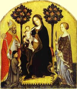 外邦人 达 法彼雅诺 - 圣母子 与圣 . 尼古拉斯 和圣 . 凯瑟琳