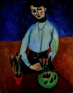 Girl with Tulips (Portrait of Jeanne Vaderin