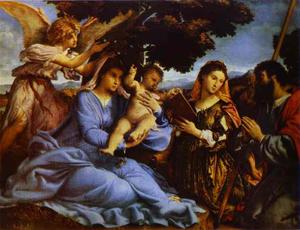 麦当娜与孩子，圣凯瑟琳和圣雅各