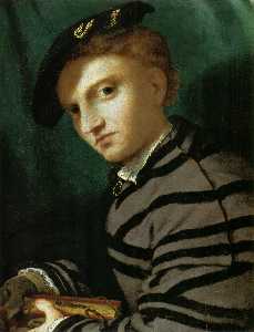 Portrait eines jungen Mannes mit einem Buch