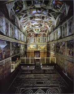 The interior of the Sistine Chape