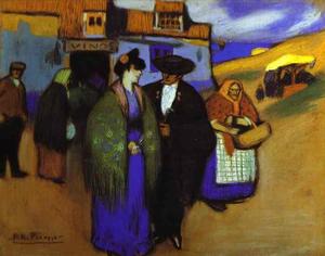 A Spanish Couple in front of an Inn