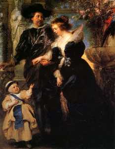 Rubens , la moglie helena fourment , e il loro figlio peter paul