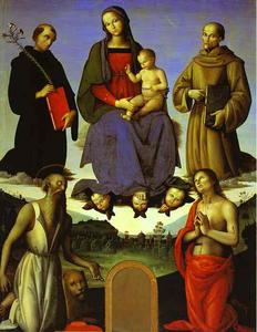 マドンナと子供 と一緒に 四つ 聖人