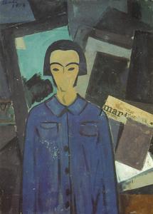 Self-portrait mit L'Humanitie , 1923