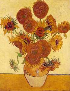 Fourteen Sunflowers in a Vase [1888]