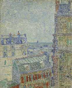 vista di parigi da Vincent's Stanza rue lepic