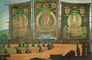 Mongole Tsam Cérémonie religieuse