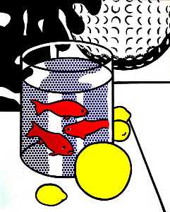 натюрморт с золотая рыбка ( и живопись мяч для гольфа )