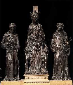 麦当娜和孩子  之间 圣弗朗西斯 和圣 安东尼