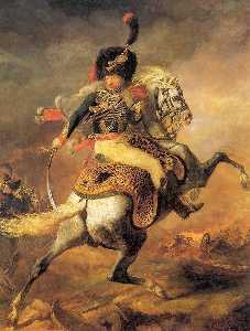 An Officer of the Chasseurs Commanding a Charge