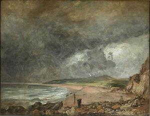 Bahía de Weymouth con la tormenta Acercarse