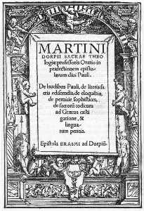 Title page in the form of a Renaissance niche