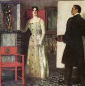 Franz and wife in studio